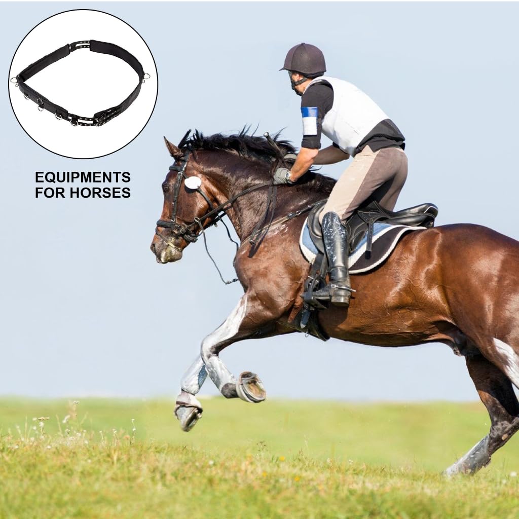 Ldabrye Multifunctional Horse Riding Belly Strap - Adjustable Equestrian Training Equipment for Western & English Saddles - Perfect for Trail Riding, Dressage & Horse Training Sessions