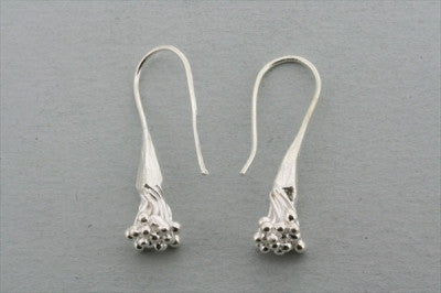 Berry Hook Earrings - Pure Sterling Silver Dangle Earrings for Women - Perfect for Parties, Weddings & Everyday Wear