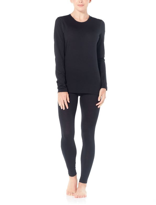 Icebreaker 200 Oasis Legging for Women - Merino Wool Base Layer, High Waist Yoga Pants for Hiking, Running & Cold Weather Outdoor Activities
