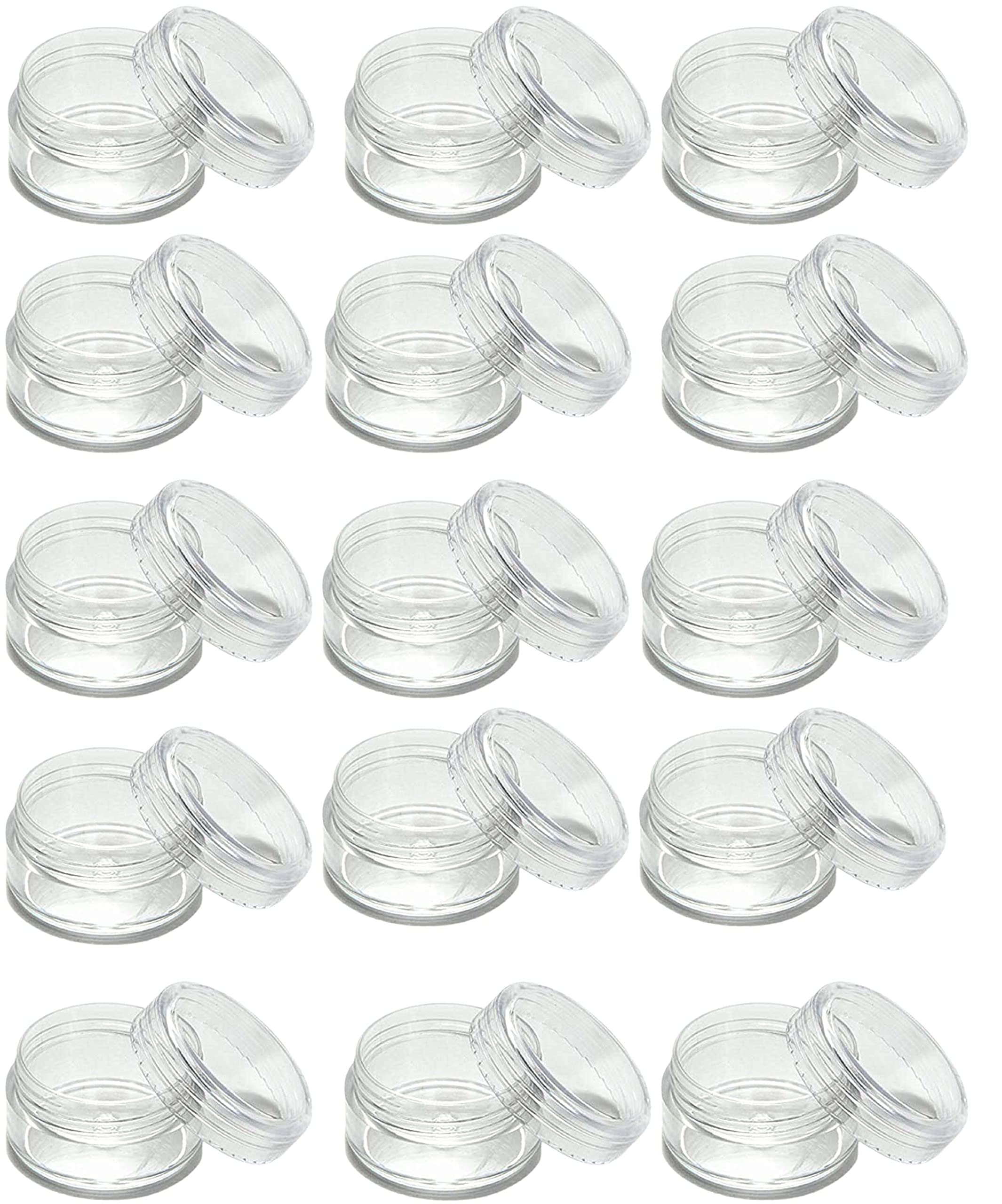 Hunky Dory 24-Piece 5g Clear PS Acrylic Cosmetic Containers with Lids - Perfect for Creams, Lip Balm, Body Butter, Essential Oils & Travel Makeup Storage - Ideal for DIY Beauty Products, Salon Use & Home Organization
