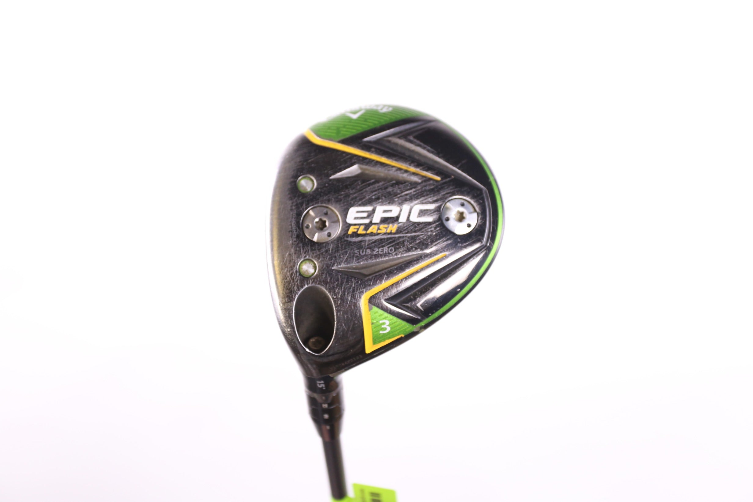 Used Callaway Epic Flash 3 Wood Left Handed 15° Stiff Flex Golf Club - Perfect for Left-Handed Golfers & Driving Range Practice