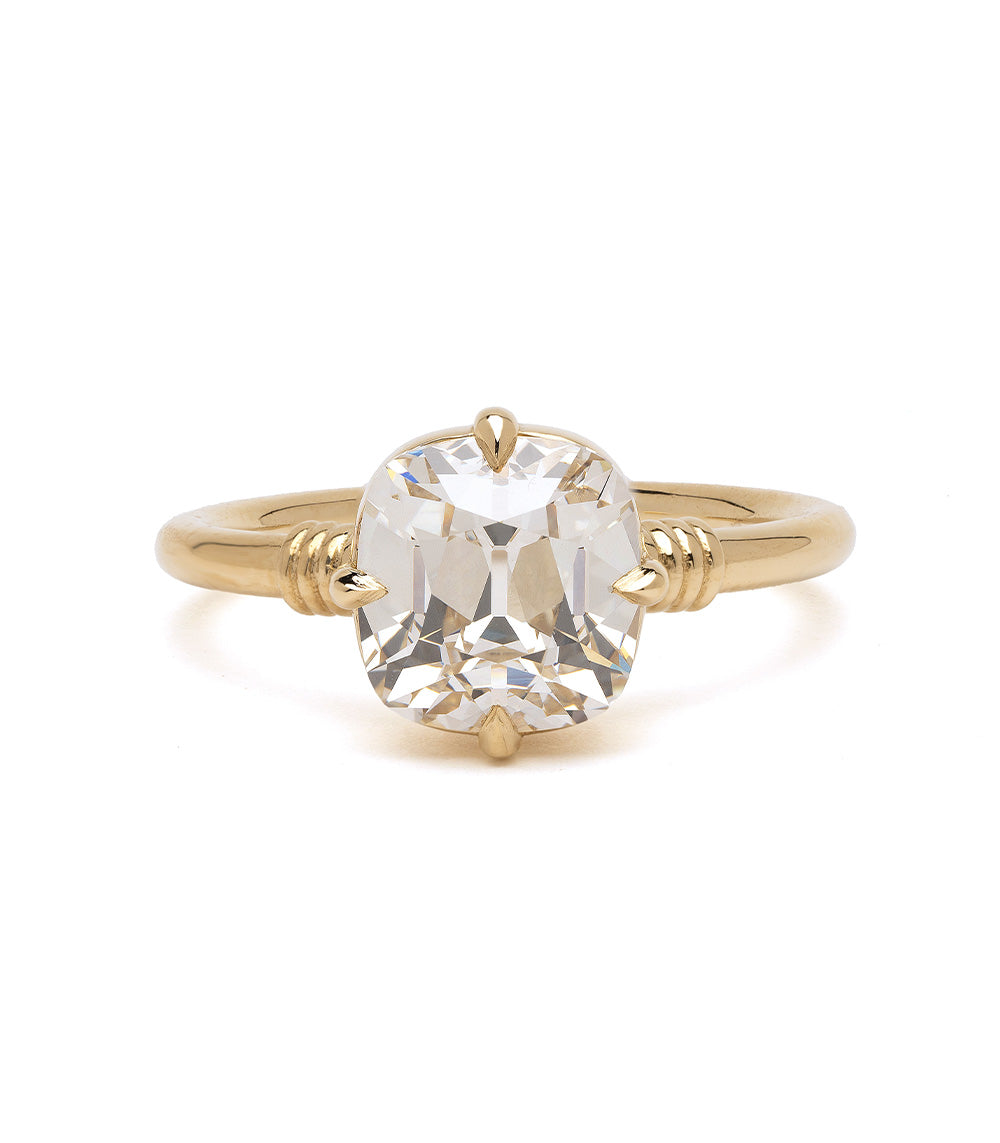 Teodora Natural Old Mine Cut Diamond Engagement Ring - Vintage Unique Wedding Band for Women - Perfect for Proposals, Anniversaries & Special Occasions