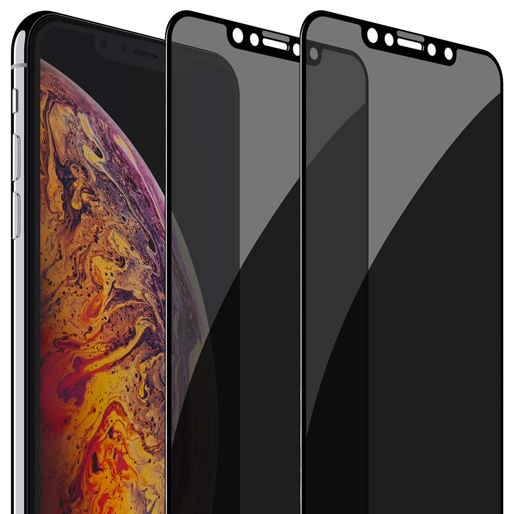 iPhone Xs Max Privacy Screen Protector - 2 Pack Tempered Glass for Office & Travel