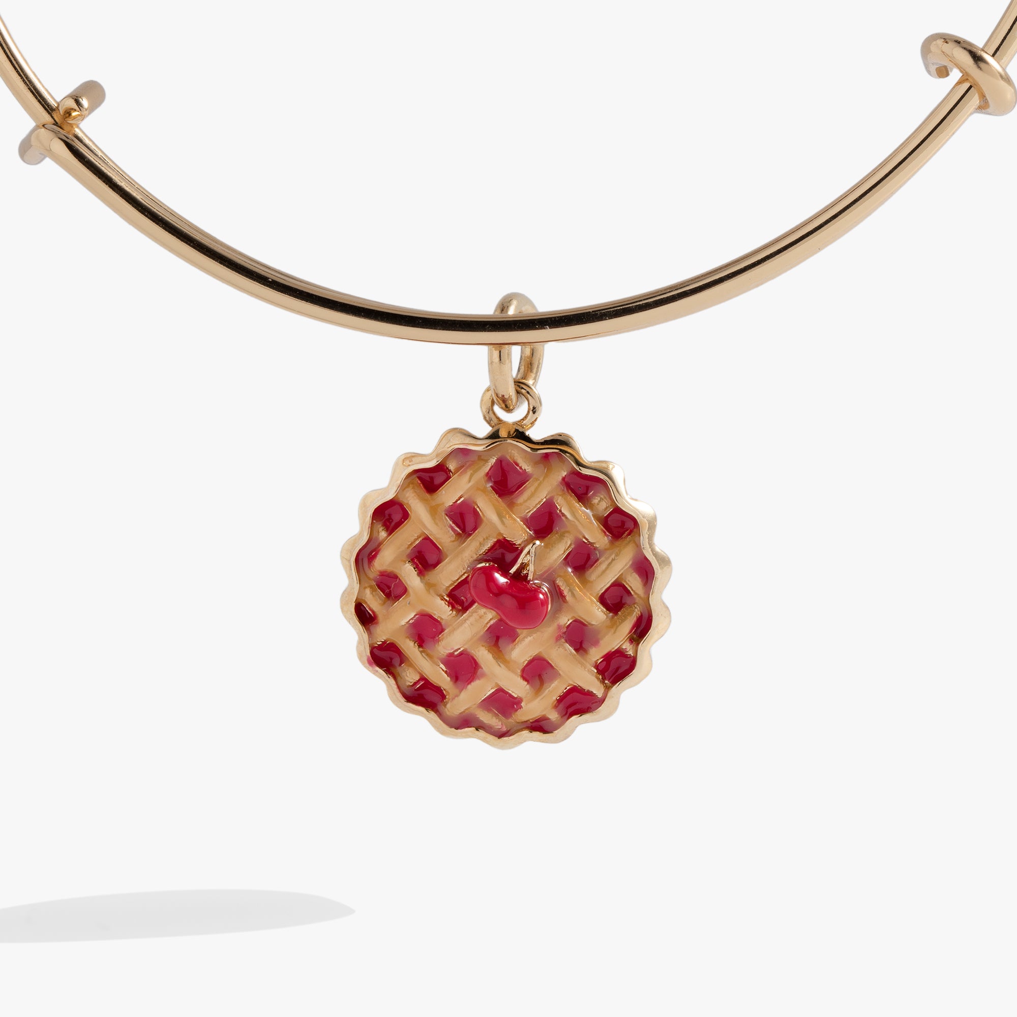 Easy As Pie Charm Bangle - Adjustable Cute Beaded Bracelet for Women & Girls | Perfect for Gifts, Parties & Everyday Wear