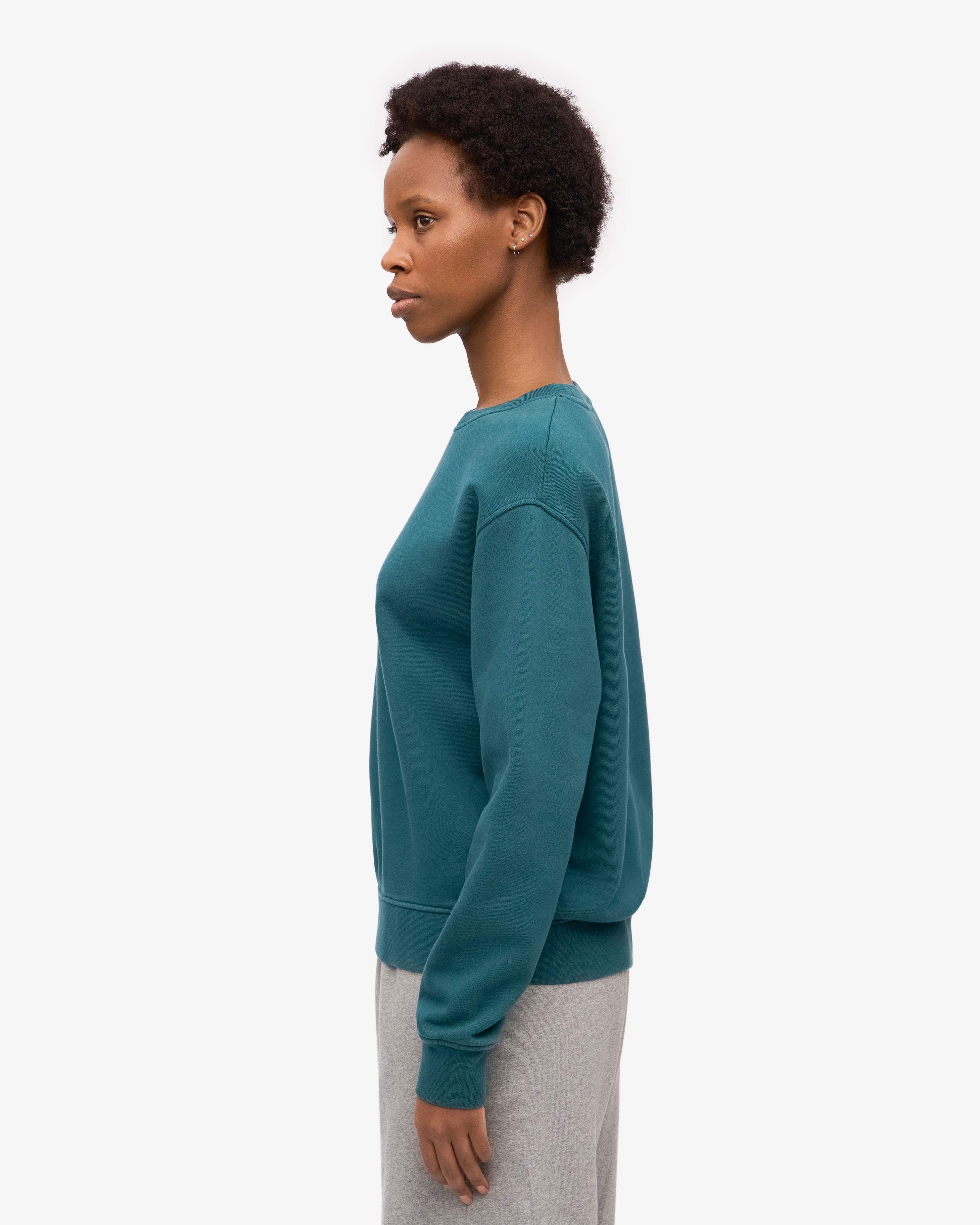 Organic Cotton Women's Classic Crew Neck T-Shirt - Ocean Green | Comfortable & Eco-Friendly Casual Wear for Everyday Outfits