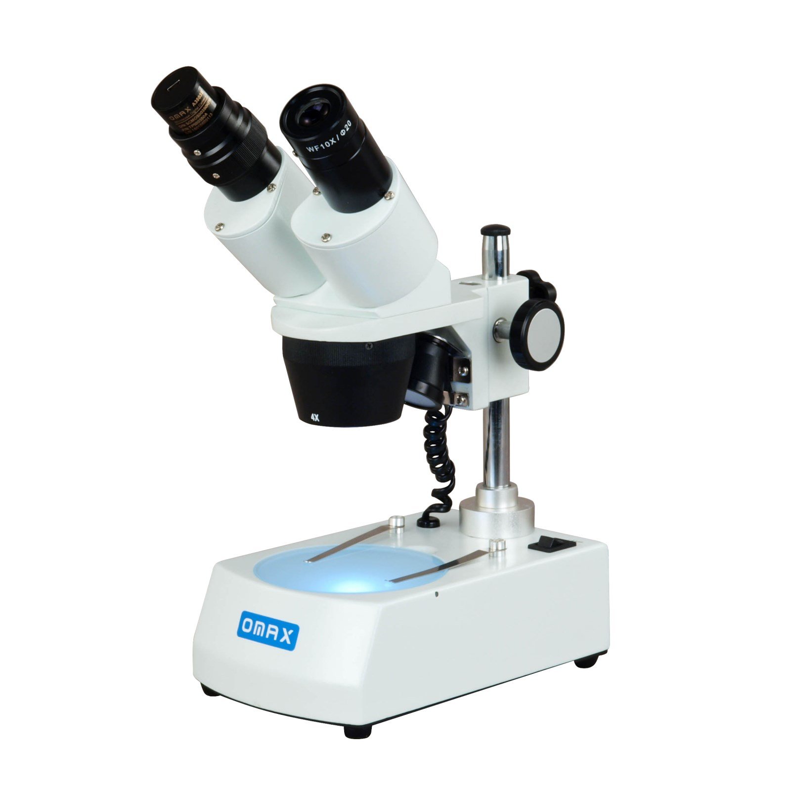 OMAX 20X-40X Cordless Binocular Stereo Microscope with Dual LED Lights & 3MP USB Camera - Perfect for Jewelry Making, Coin Collecting, and Electronics Repair