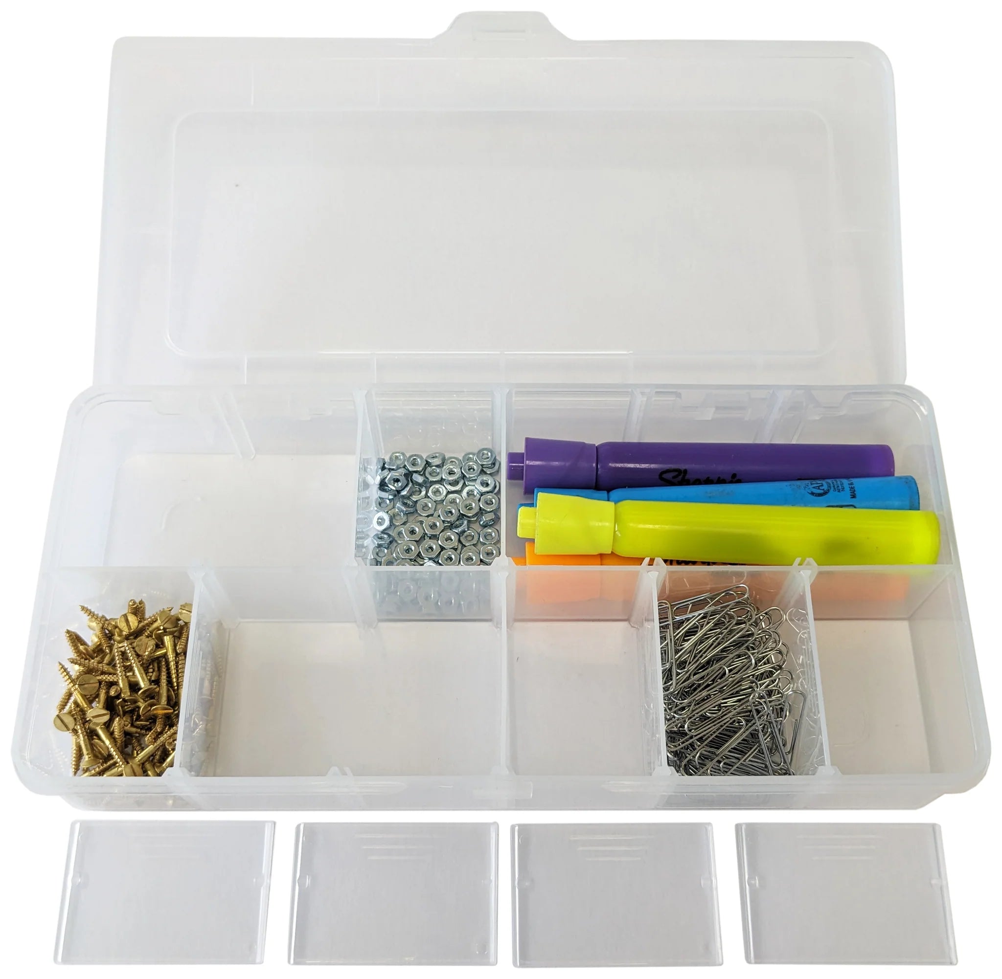 Clear Plastic Storage Box with Lid - 10