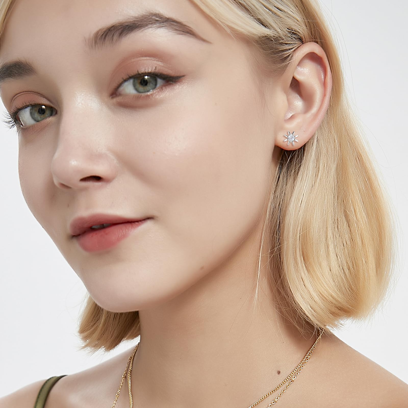 4 Pairs Hypoallergenic Star Stud Earrings for Women - Silver & Gold Celestial Jewelry Set for Sensitive Ears | Perfect for Everyday Wear, Gifts & Special Occasions