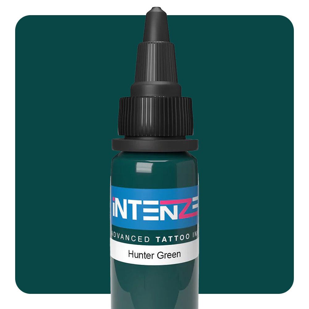 Hunter Green Intenze Tattoo Ink - Professional Tattoo Supplies (1/2oz, 1oz, 4oz) - Perfect for Tattoo Artists & Body Art Professionals