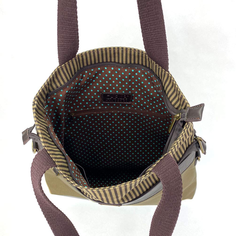 Stylish Mauve Canvas Crossbody Convertible Tote Bag with Butterfly Design - Perfect for Work, Travel & Everyday Use | Olive Green Color Option