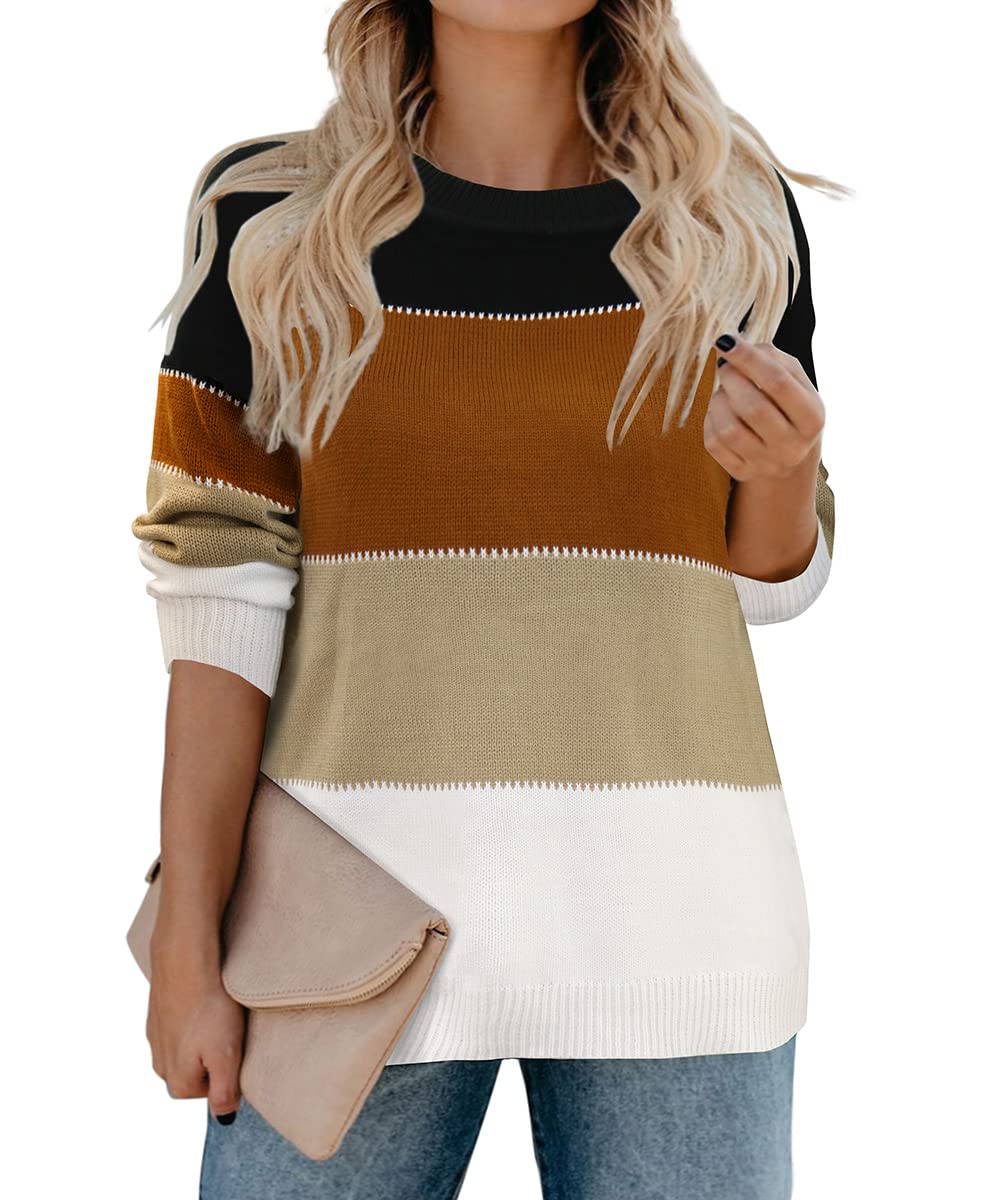 RITERA Women's Plus Size Long Sleeve Casual Pullover Sweater - Warm Knit Jumper Tops XL-5XL for Fall & Winter Outfits | Office Wear & Weekend Comfort