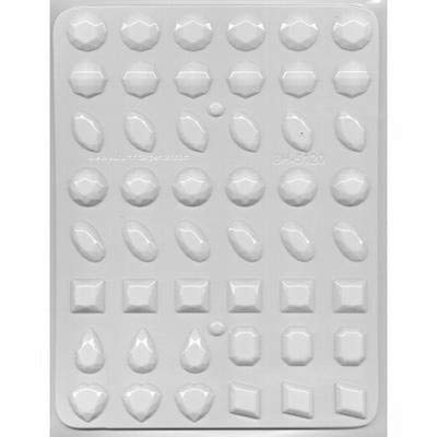 Premium Isomalt Crystals with 3-Piece Jewel Gem Molds Set - Large, Medium & Small Hard Candy Molds for Cake Decorating, DIY Desserts & Edible Crafts