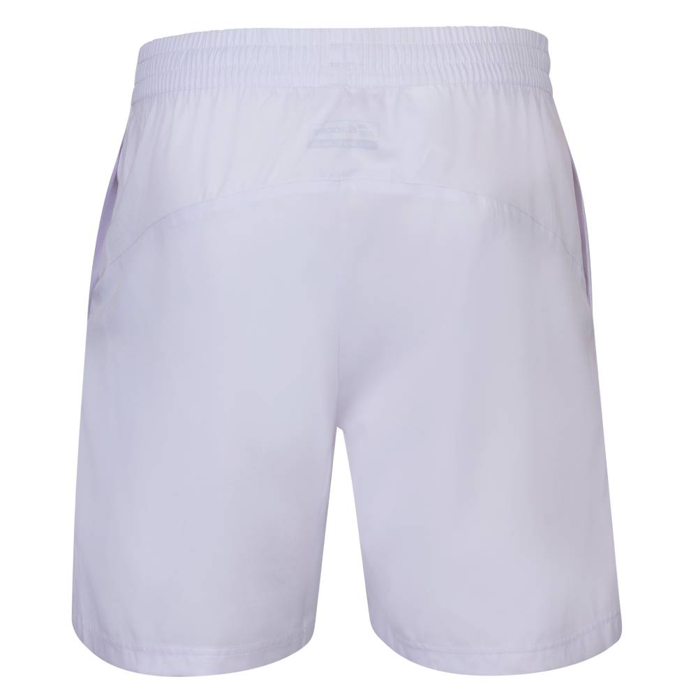 Babolat Men's Play 6 Inch Tennis Shorts - White | Breathable & Comfortable Athletic Shorts for Tennis, Running & Gym Workouts