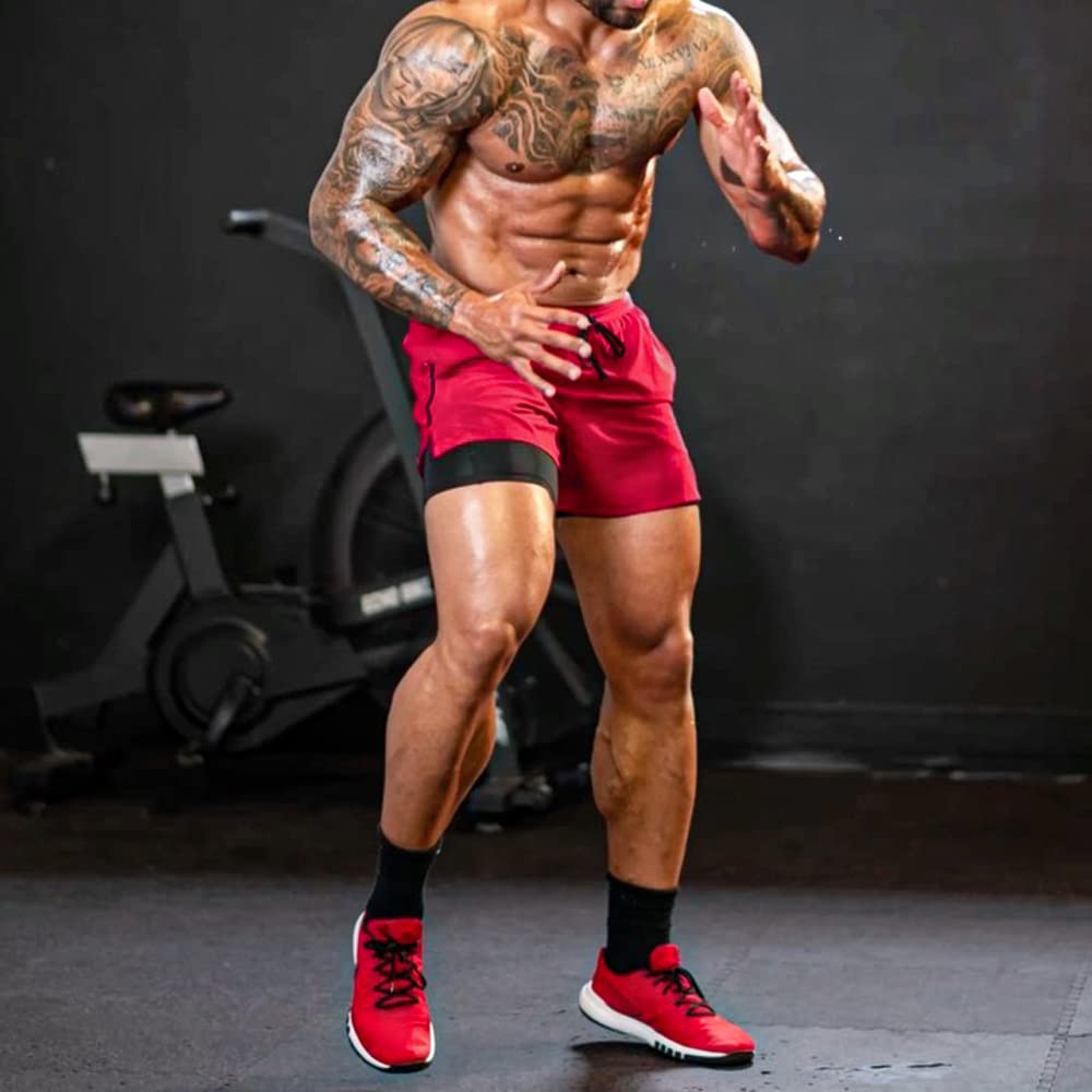 EVERWORTH Men's 2-in-1 Workout Shorts 5