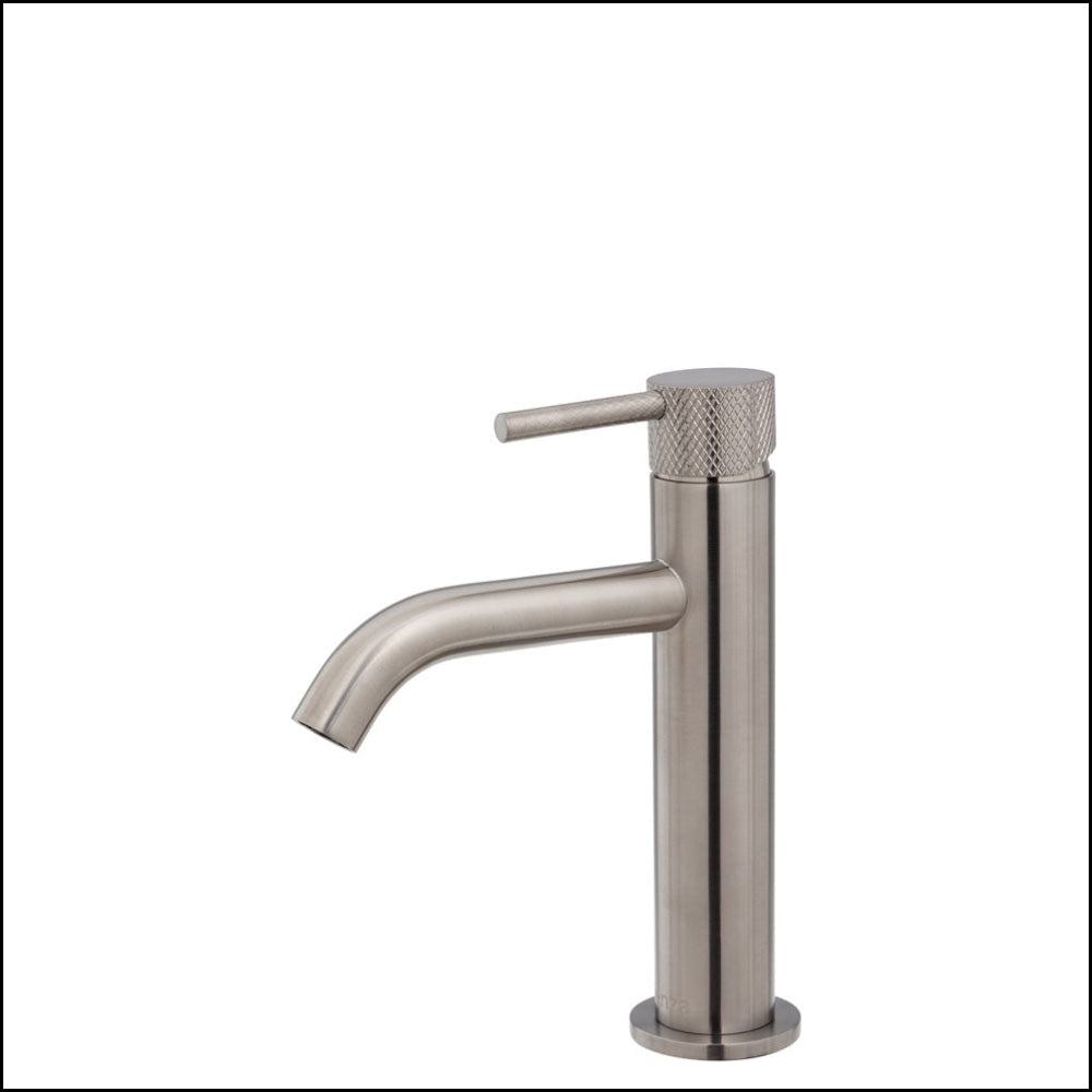 Fienza 231103BN Brushed Nickel Bathroom Sink Faucet - Single Handle Basin Mixer for Modern Vanities, Powder Rooms & Guest Baths