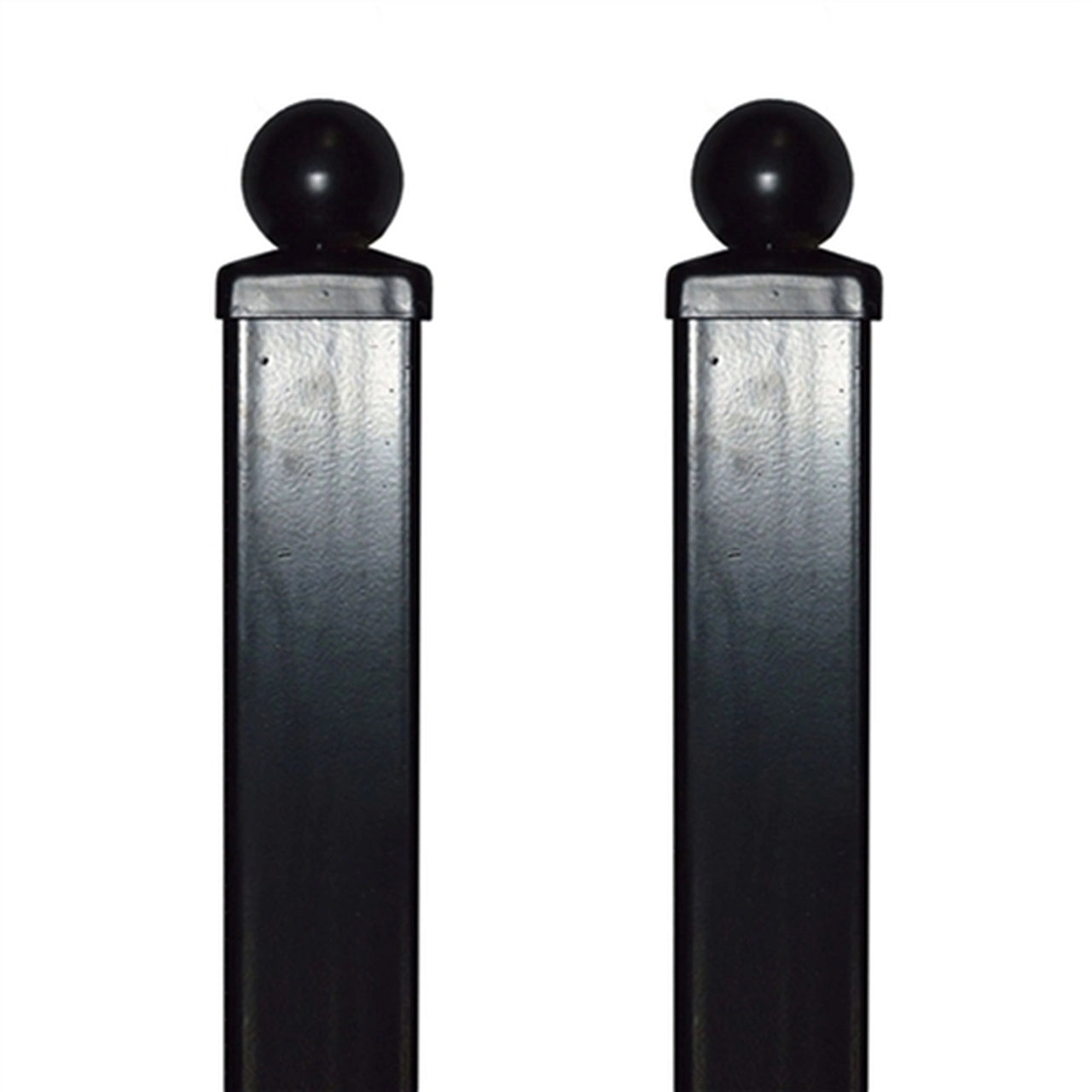 Aleko 7.5 Ft Tall Pedestrian Gate Post - Heavy Duty Steel Construction (Set of 2) - Perfect for Driveway, Garden, and Property Entrance Security