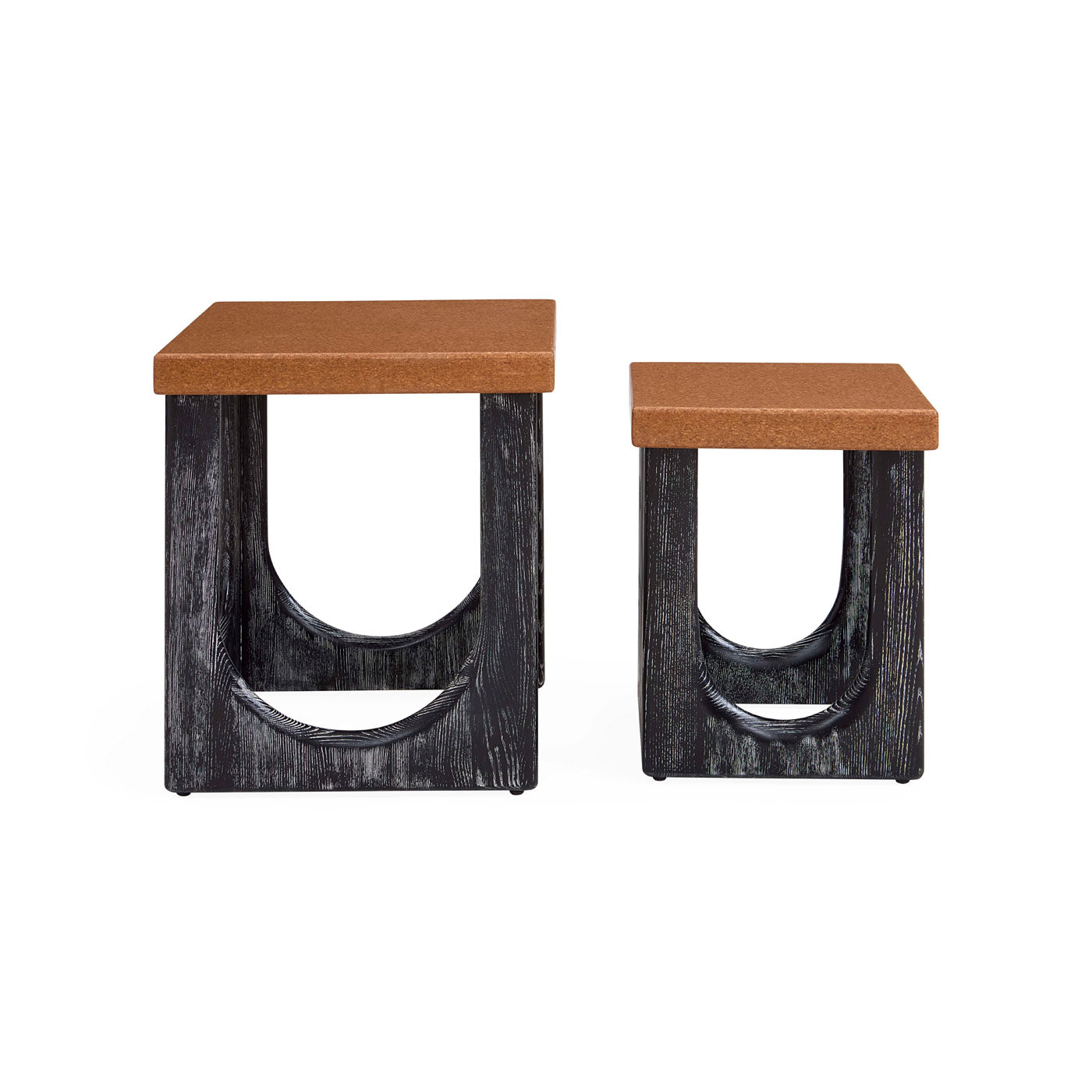 Coliseum Nesting Tables Set of 3 - Modern Space-Saving Side Tables for Living Room, Bedroom & Office - Wooden Stackable End Tables with Sturdy Metal Frame