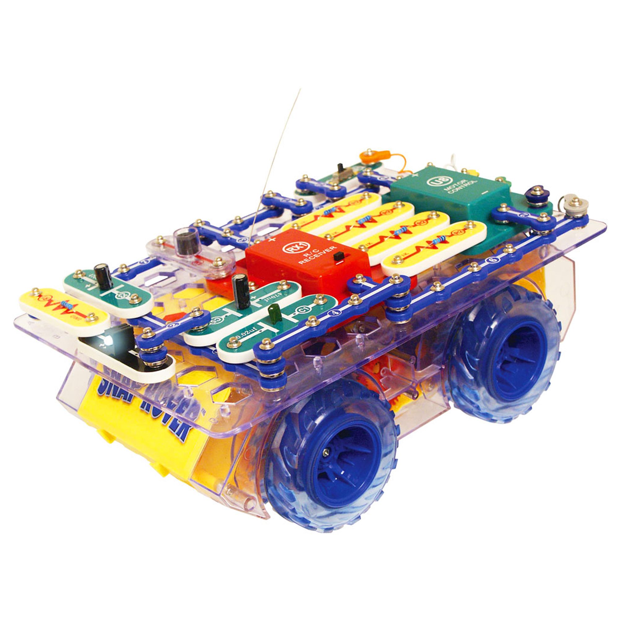 Elenco Snap Circuits RC Snap Rover STEM Robotics Kit for Kids - Build Your Own Remote Control Rover, Learn Electronics & Engineering - Perfect for Science Projects, STEM Learning & Educational Play