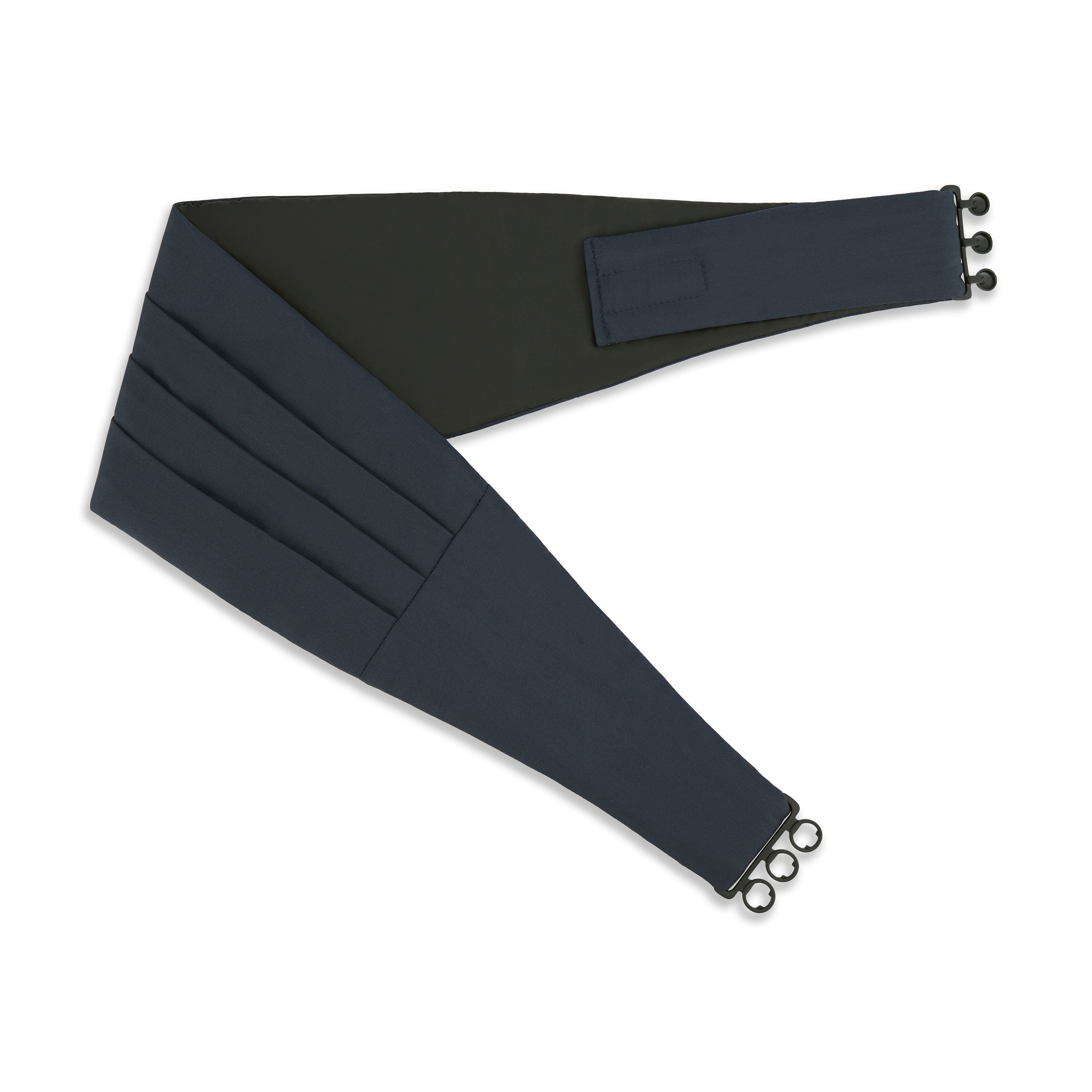 Premium Navy Barathea Silk Cummerbund for Men - Elegant Formal Wear Accessory for Weddings, Black Tie Events & Evening Occasions