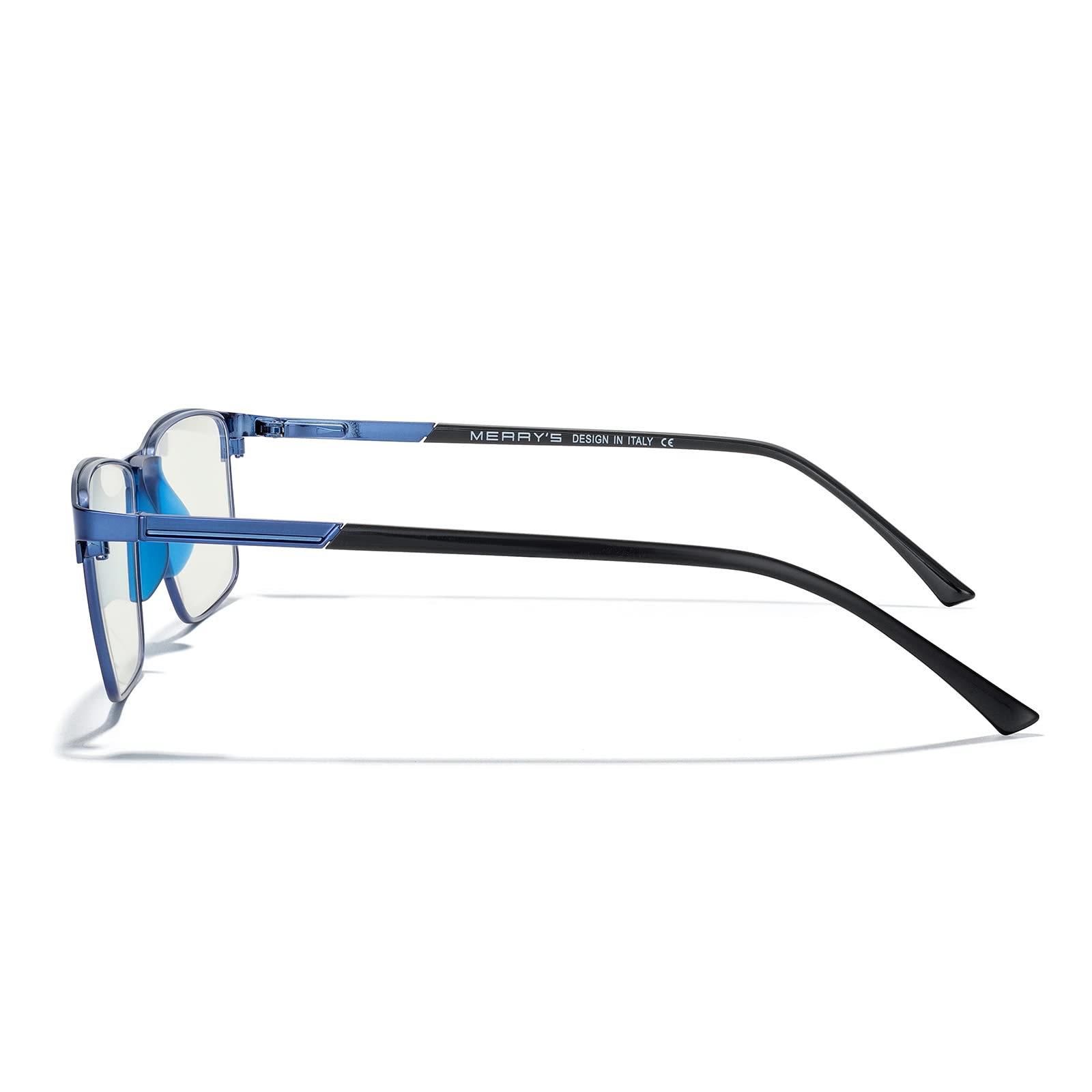Blue Light Blocking Glasses for Men - Fashionable Metal Frame Reading Glasses with Spring Hinge | Reduce Eye Strain for Computer Work, Gaming & Night Reading