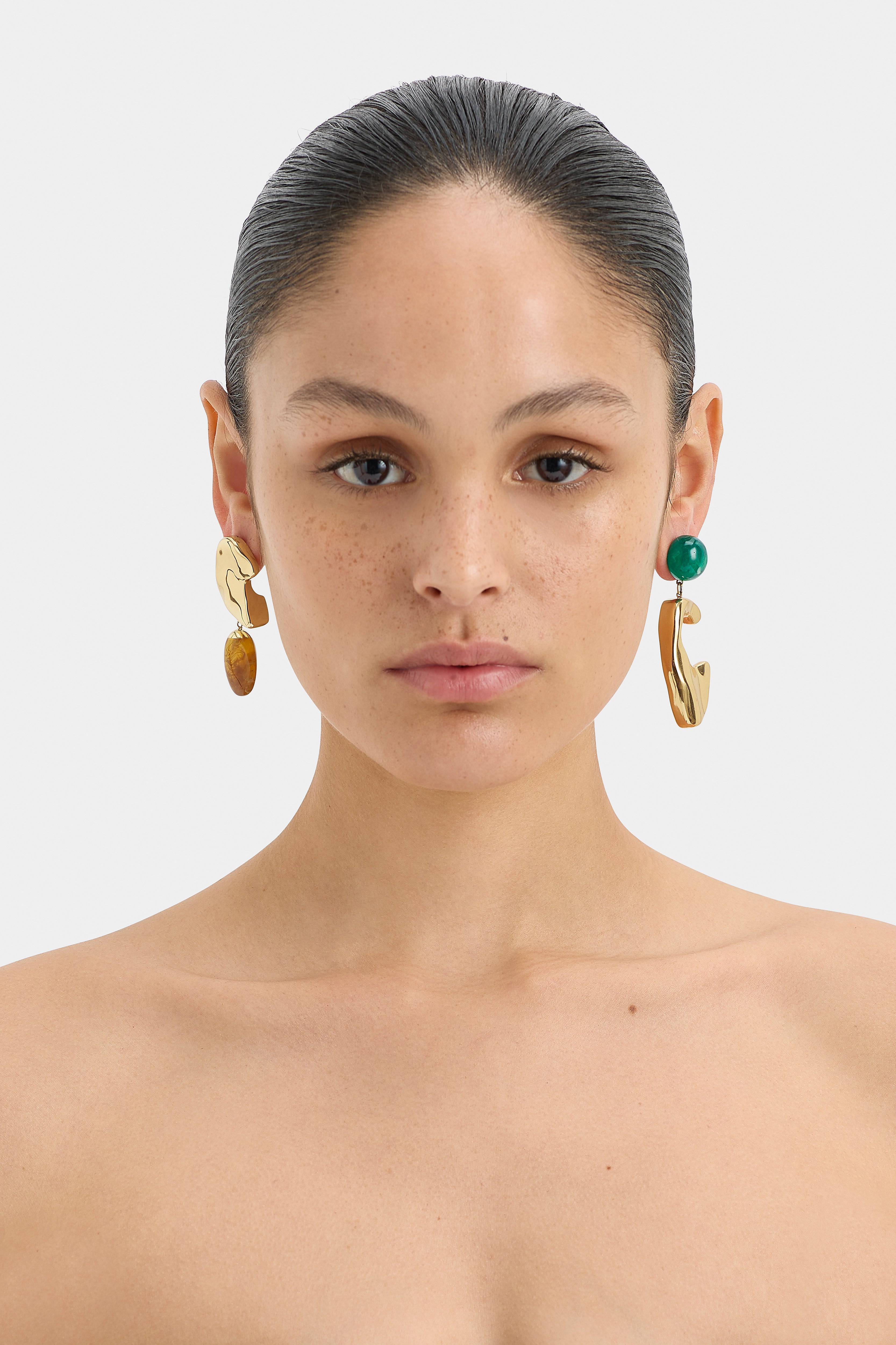 Frankie Tan Abstract Drop Earrings for Women - Boho Chic Handmade Jewelry for Parties, Weddings & Everyday Wear