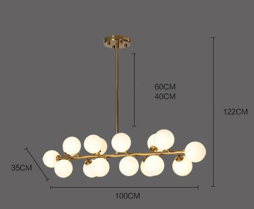 Modern Natalie Linear Chandelier - Sleek 6-Light Fixture for Dining Room, Kitchen Island & Entryway - Gold/Black Finish