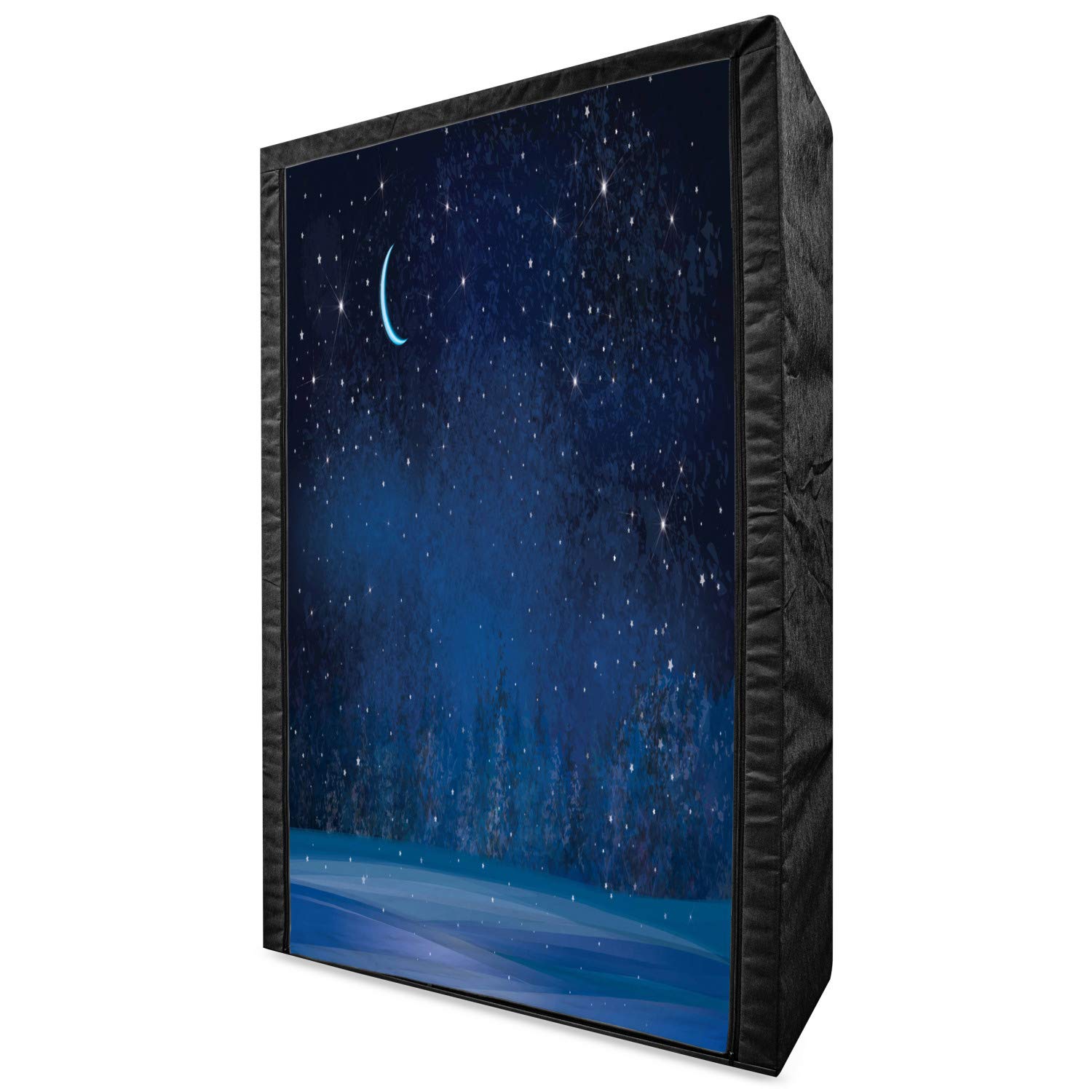 Ambesonne Moon Portable Fabric Wardrobe with Shelves - 42.5