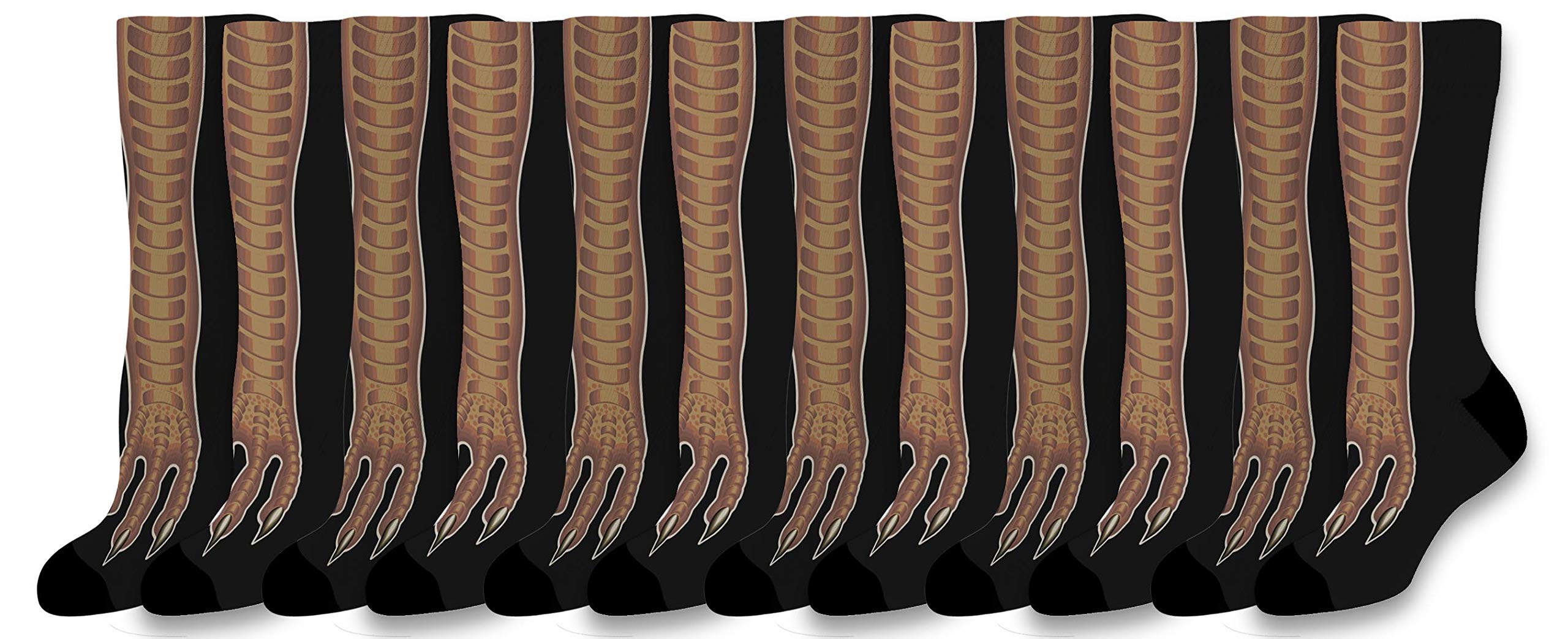 **Unisex Dinosaur Socks for Adults - Fun Dino Crew Socks - Novelty Dinosaur Leg Warmers for Cosplay, Halloween & Gifts**