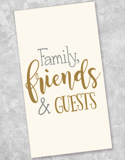 Friends & Guests Premium Cotton Guest Towel Napkins (36 Count) - Soft & Absorbent for Parties, Weddings & Home Decor