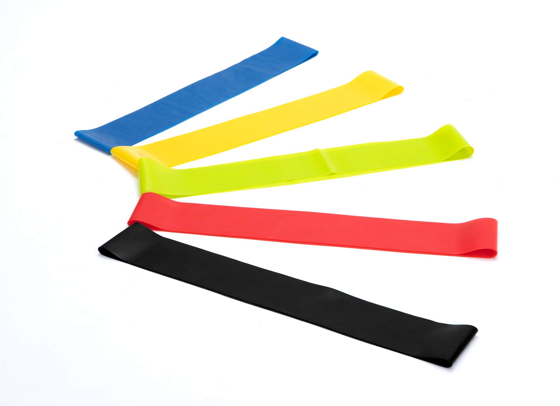 Mind Reader Resistance Loop Bands Set of 5 - Exercise Bands for Home Workouts, Stretching, Physical Therapy, Pilates & Weight Training | Multi-Level Resistance (10-50 lbs) | Perfect for Home Gym, Yoga, Rehabilitation & Strength Training