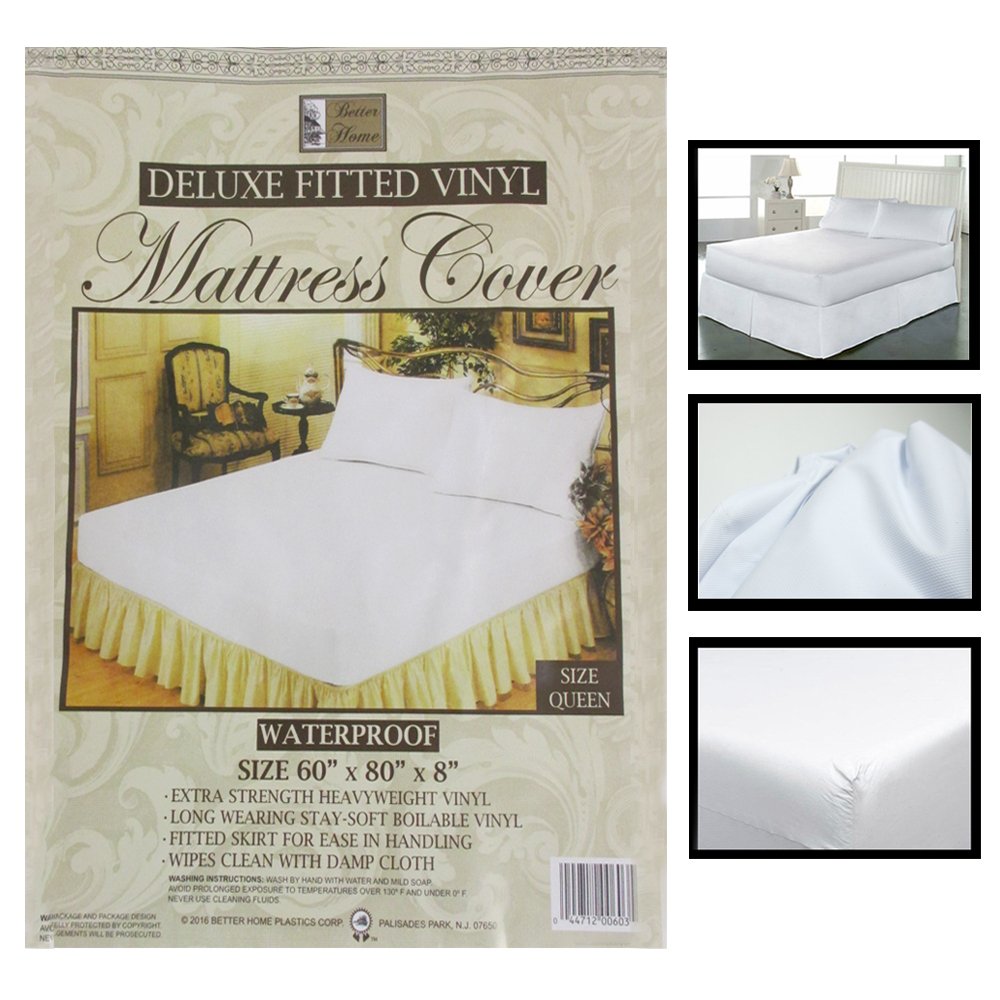 12-Pack Premium Queen Size Mattress Protector - Soft, Waterproof, Dustproof Fitted Bed Cover for Allergy Relief & Bed Protection - Perfect for Guest Rooms, Dorms & Home Use