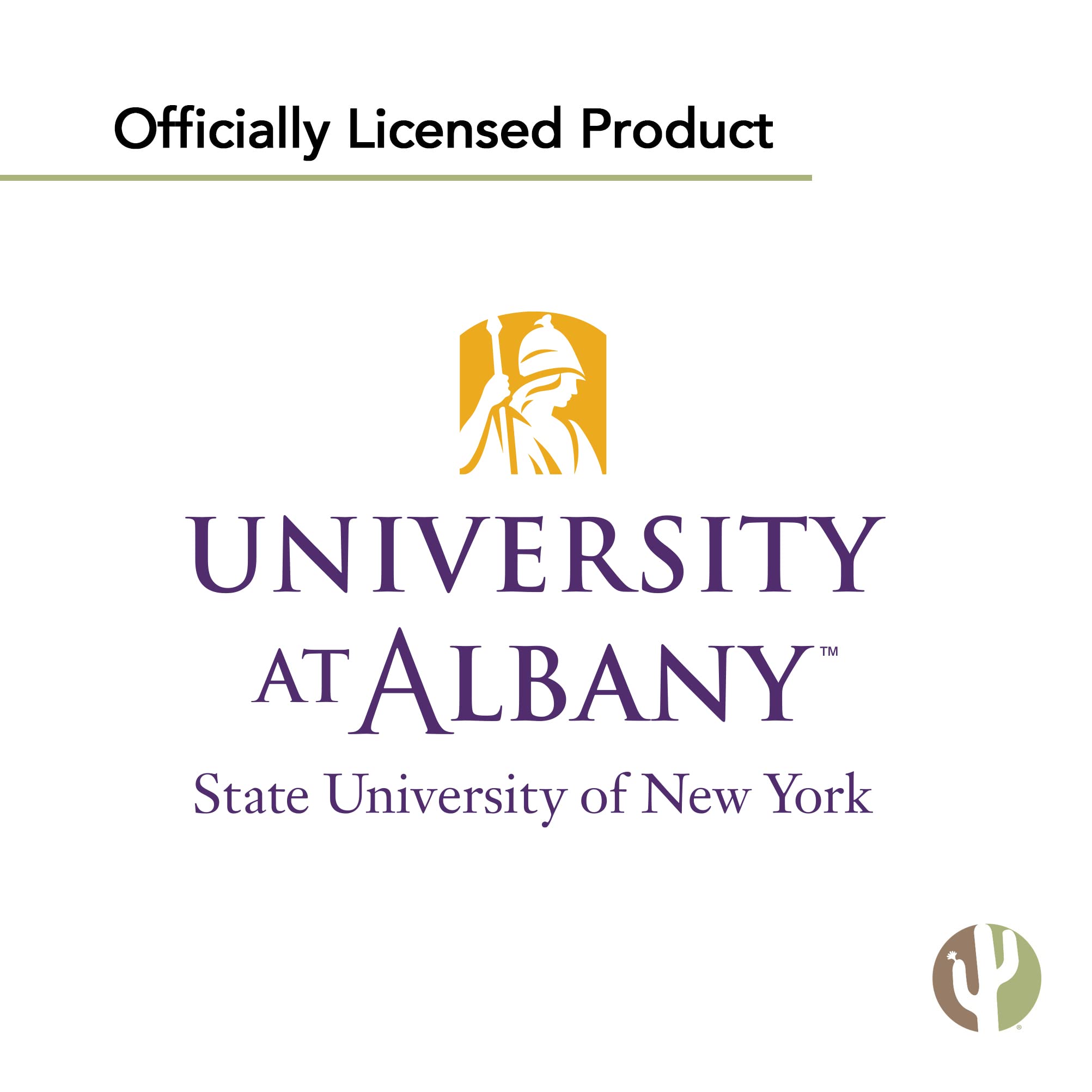 UALBANY SUNY Great Danes Desert Cactus University at Albany Vinyl Decal Sticker - 15 Inch Laptop, Water Bottle, Car & Scrapbook Decoration for College Pride & School Spirit