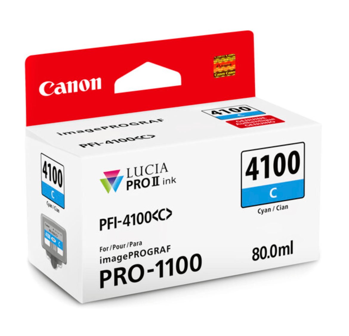 Canon PFI 4100 Cyan Pigment Ink Tank (80mL) - High-Quality Printer Ink Refill for Canon Printers | Perfect for Office, Home & Professional Printing Needs