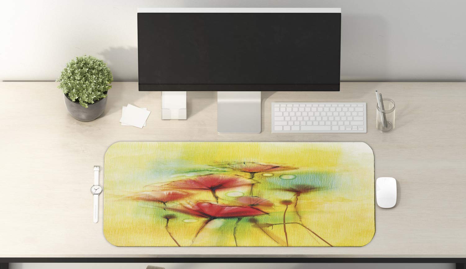 Ambesonne Floral Computer Mouse Pad - Large 31