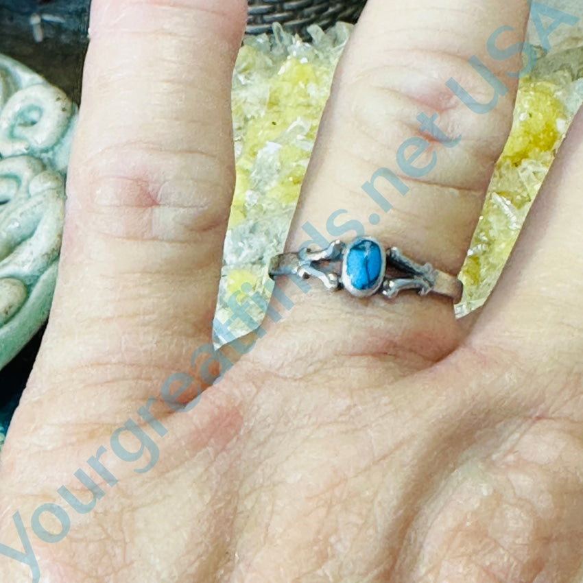 Authentic Sterling Silver Turquoise Ring - Size 7 | Handmade Southwest Jewelry for Women | Perfect for Boho Fashion, Gift Giving & Special Occasions