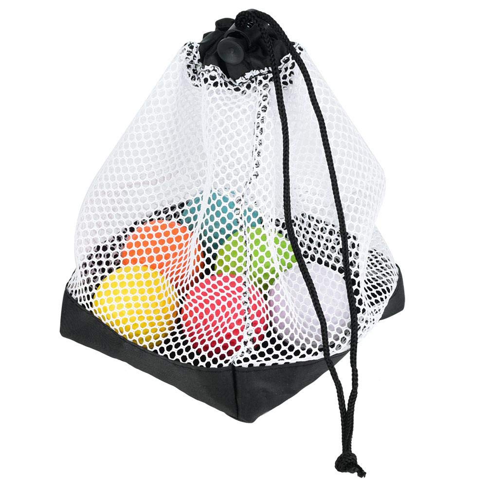Premium Golf Ball Bag - Large Capacity Nylon Mesh Carry Pouch with Drawstring Closure for Golf & Tennis Balls | Durable Golf Storage Accessory | Perfect for Driving Range, Course Play & Sports Equipment Organization