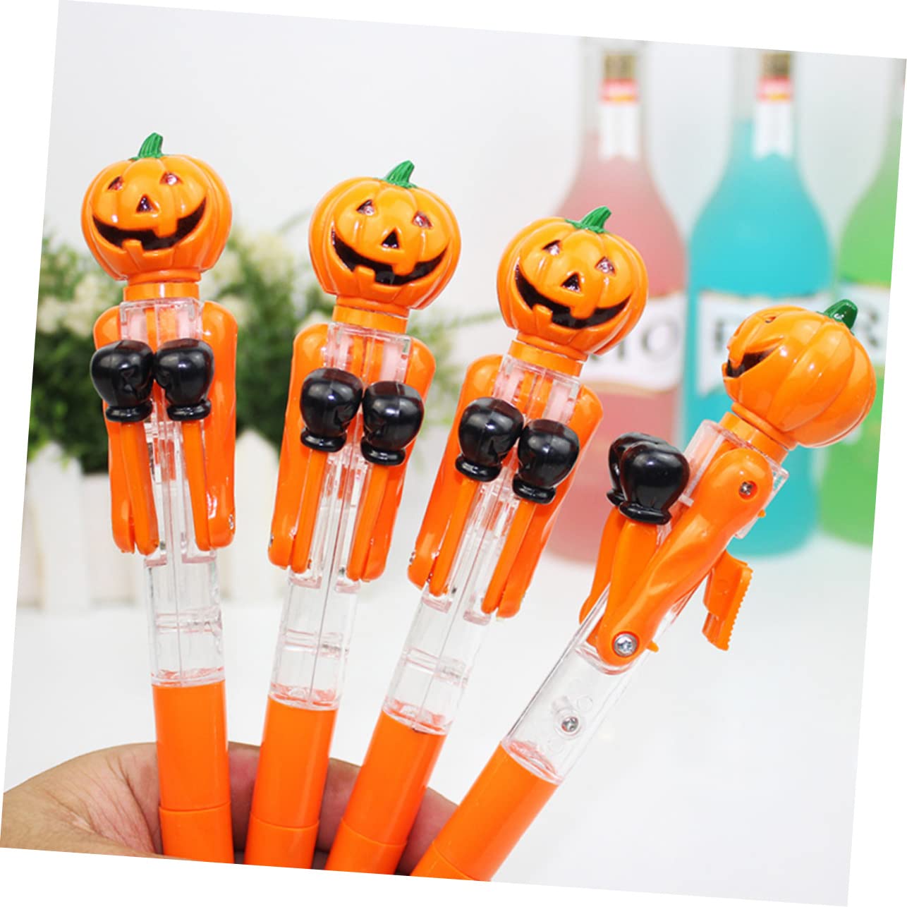 DIYEAH 4-Pack Cute Gel Ballpoint Pens - Smooth Writing Adorable Fun Pens for School, Office & Journaling - Perfect Student Gift & Pumpkin Prize Pens