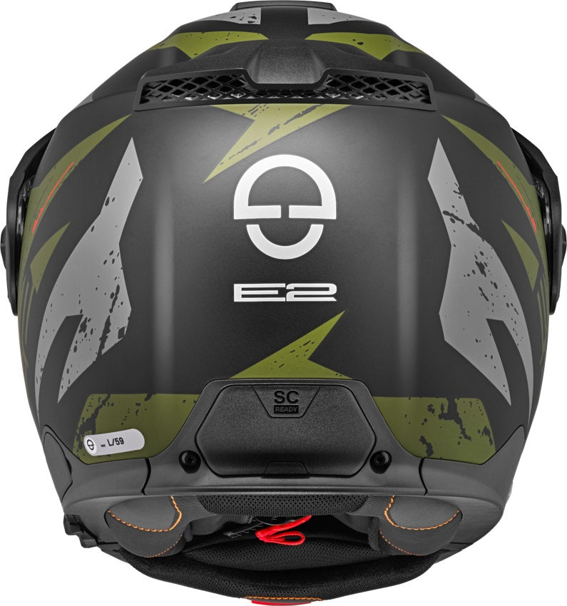 Schuberth E2 Explorer Green Motorcycle Helmet - Lightweight, DOT & ECE Certified for Adventure Riding & Touring - Perfect for Long-Distance Travel & Off-Road Adventures