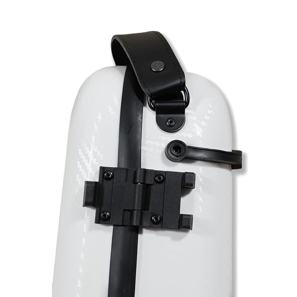 Premium 4/4 Full Size Carbon Fiber Violin Case - Lightweight Hard Shell with Scratch-Resistant Protection, Backpack Straps for Travel (White) - Perfect for Musicians, Students & Airplane Transport