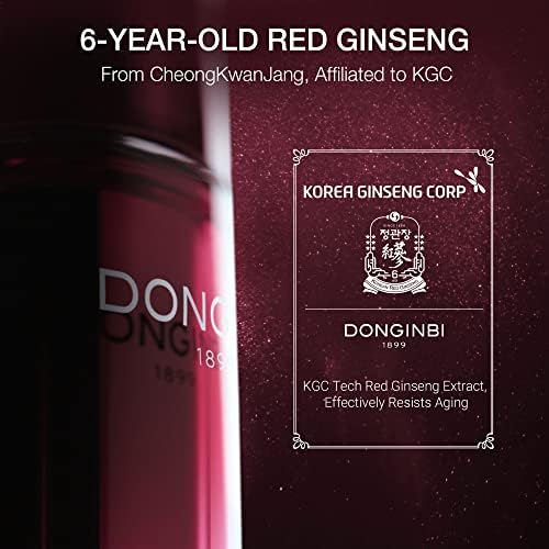 Donginbi Red Ginseng Daily Defense Essence - Anti-Aging & Antioxidant Facial Serum with Korean Red Ginseng Extract, 2.03 fl oz / 60ml - Hydrating & Brightening Skincare for Day & Night Routine