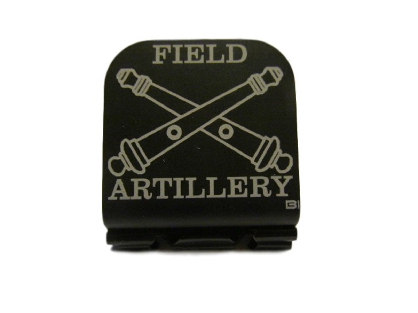 Field Artillery Crossed Cannons Laser Engraved Hat Clip - Black Military Style Accessory for Veterans, Army Enthusiasts & Outdoor Activities