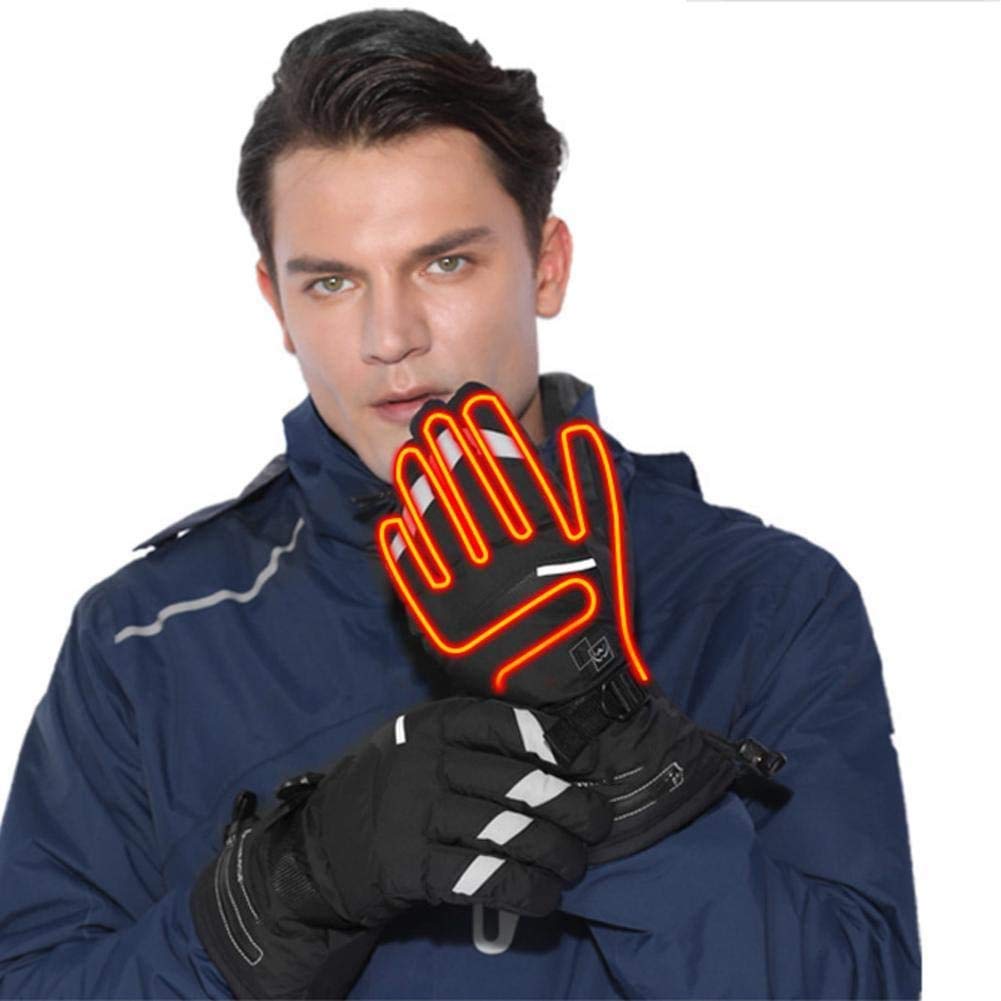 Rechargeable Battery Heated Gloves for Men - Winter Motorcycle Riding, Skiing, Snowboarding & Outdoor Activities - Warm Electric Heating Gloves for Cold Weather Cycling, Scooter & Snow Sports