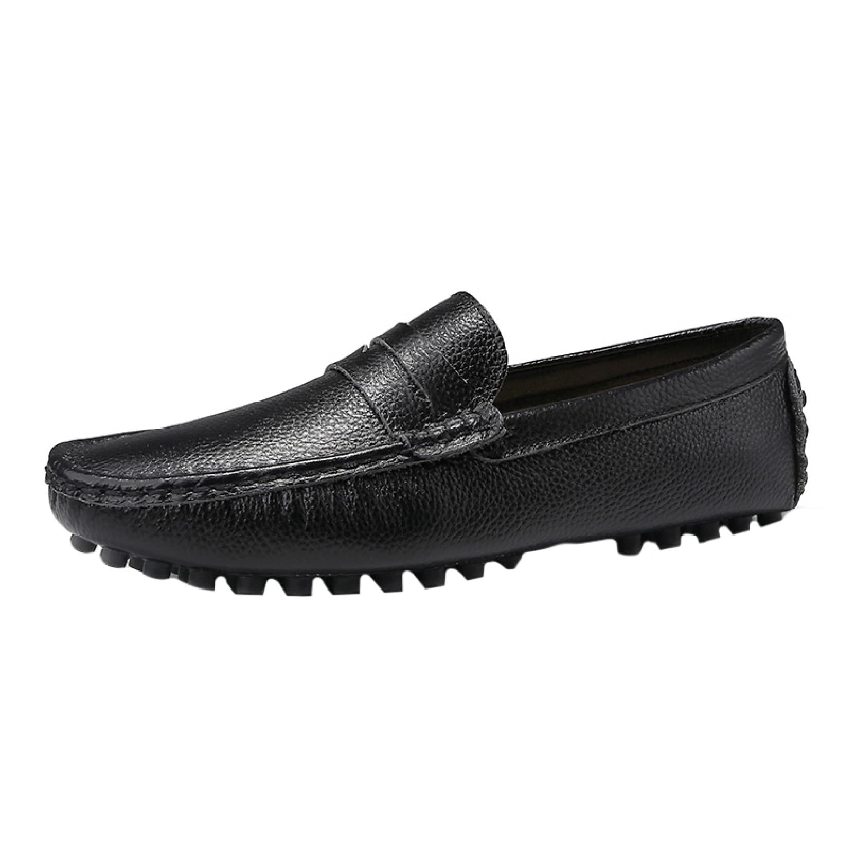 **Hoxekle Men's Penny Loafers - Casual Slip-On Moccasins, PU Leather Driving Shoes, Lightweight Boat Shoes for Everyday Wear | Perfect for Office, Travel & Leisure**