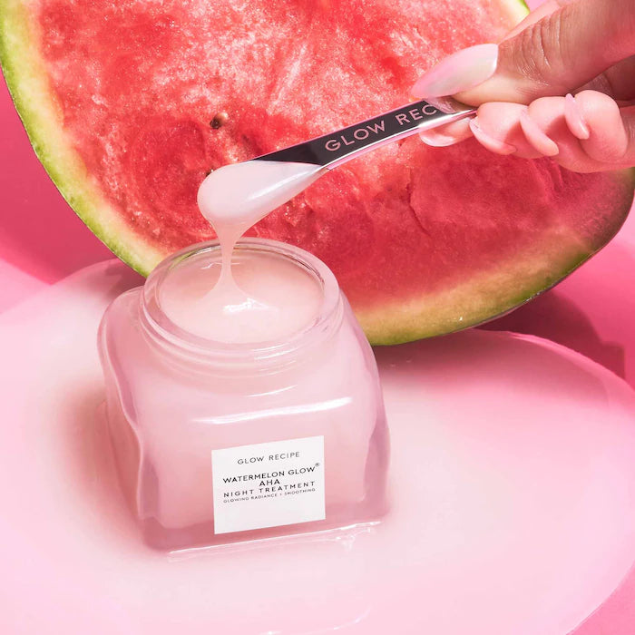 Glow Recipe Watermelon Glow AHA Overnight Face Mask - Hydrating & Brightening Night Treatment for Glowing Skin | Perfect for Dry, Dull Skin & Evening Skincare Routine