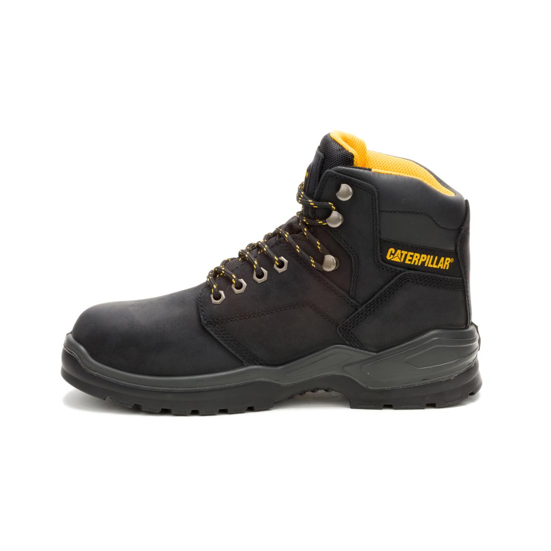 Striver Men's Waterproof Steel Toe Work Boots - Black Safety Shoes for Construction, Warehouse & Outdoor Work