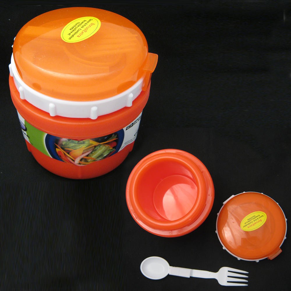 Microwave Safe Soup Bowl with Lid - Insulated Food Container for Ramen, Noodles & Soup - Includes Fork & Spoon - Perfect for Office Lunch, Dorm Meals & Quick Snacks