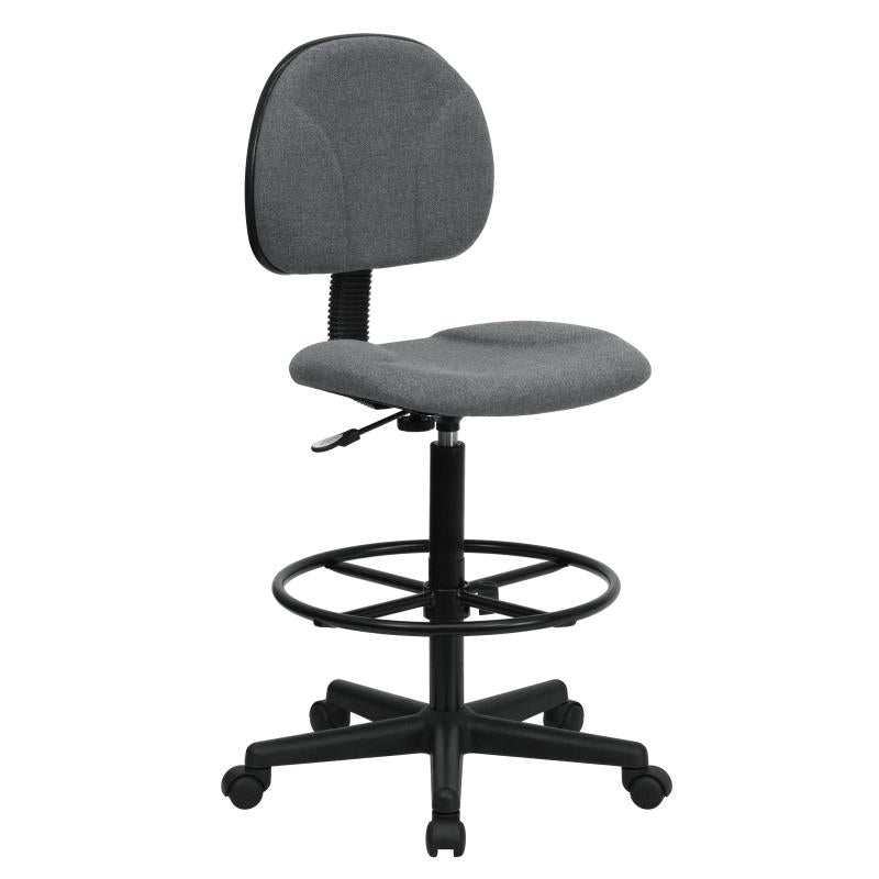 FLASH Patterned Fabric Drafting Chair BT 659 - Adjustable Height Office Chair for Artists, Architects & Designers - Ergonomic Stool for Drafting Table, Studio & Workspace