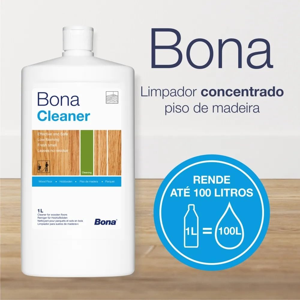 Bona Hardwood Floor Cleaner 1 Liter - Safe for Wood Floors, Removes Dirt & Grime - Ideal for Home, Office & Commercial Use