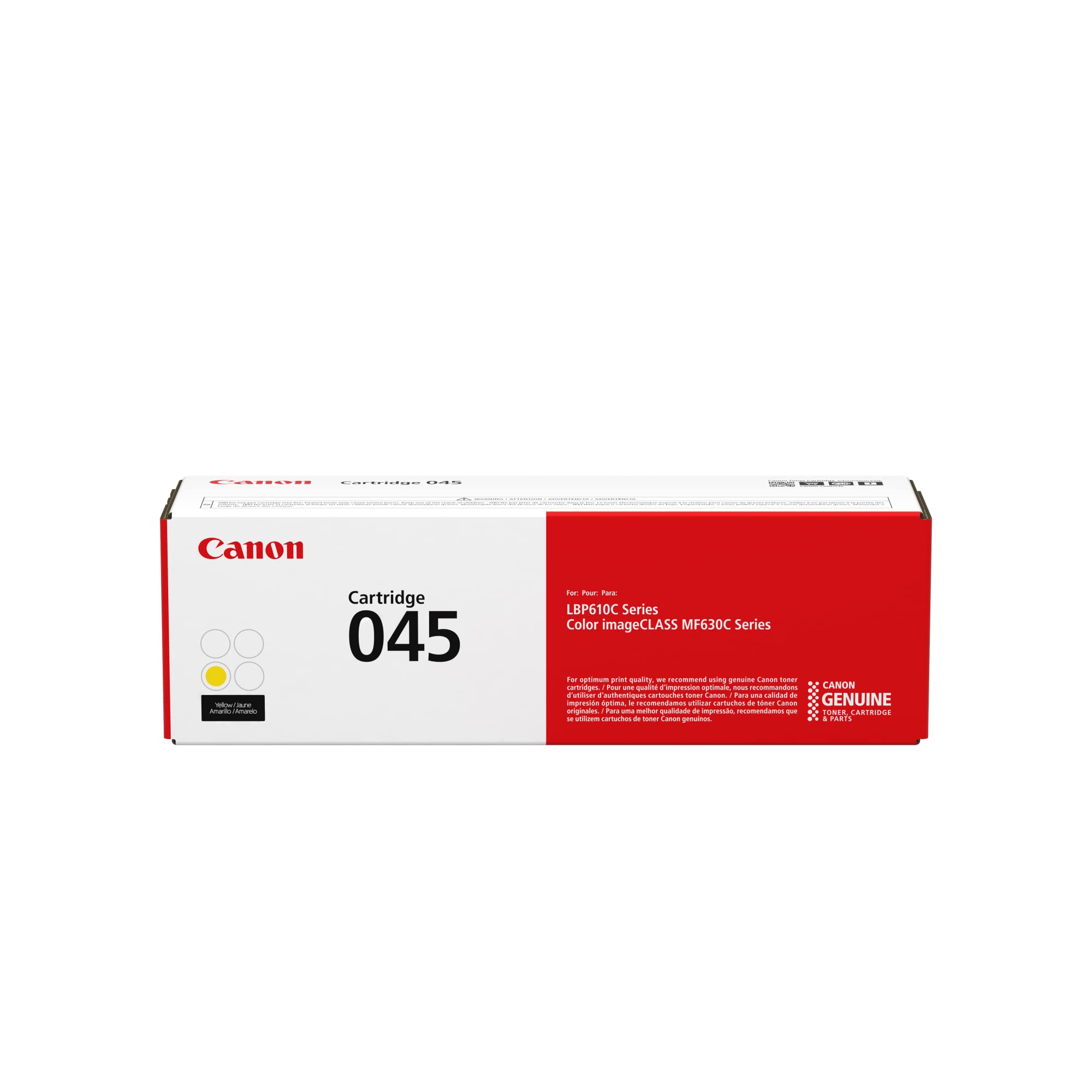 Genuine Canon 045 Yellow Toner Cartridge - High-Quality Replacement for Canon Printers - Perfect for Office, Home, and Business Printing Needs