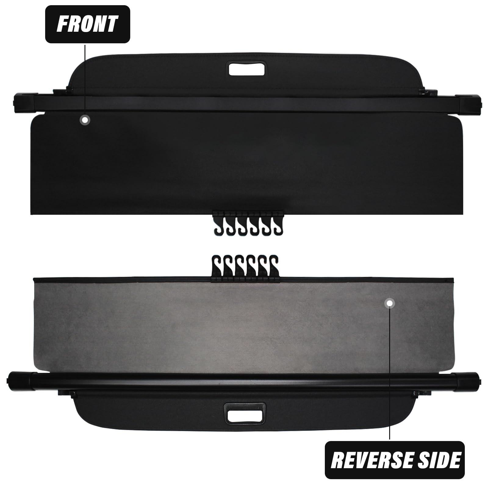 2019-2023 Jeep Cherokee Retractable Cargo Cover - Waterproof Trunk Security Shield, Luggage Protector & Sun Shade | Perfect for Road Trips, Camping & Daily Storage | New Upgrade Accessory